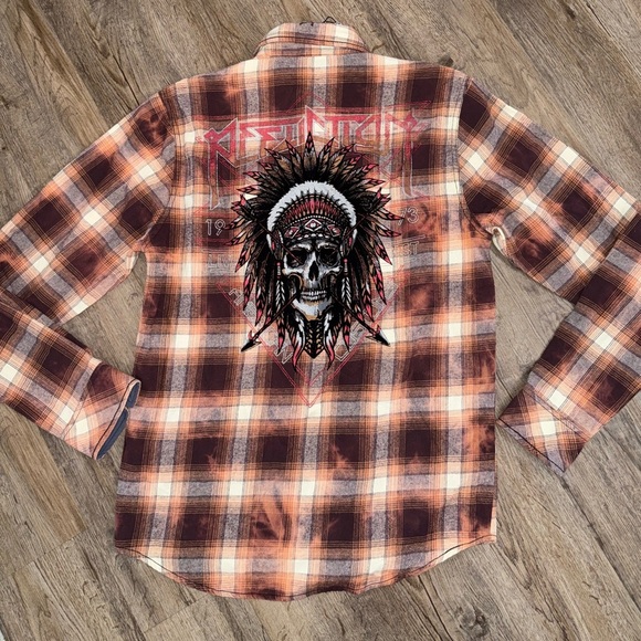 Affliction • Indian Chief Plaid Button Down - Picture 1 of 9